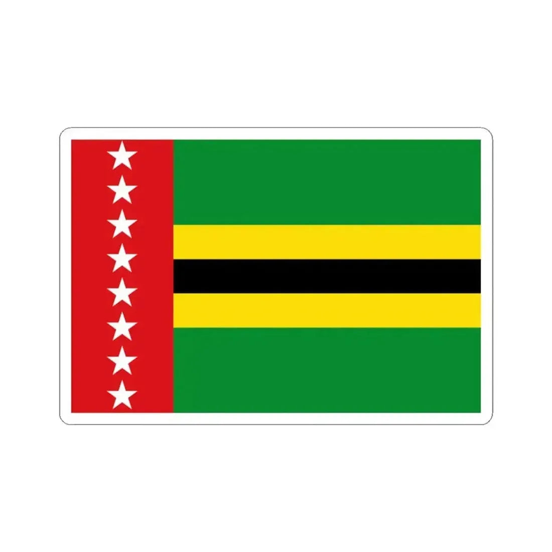 Flag of Santander Department 2004-2007 (Colombia) STICKER Vinyl Kiss-Cut Decal 3 Inch White - The Sticker Space