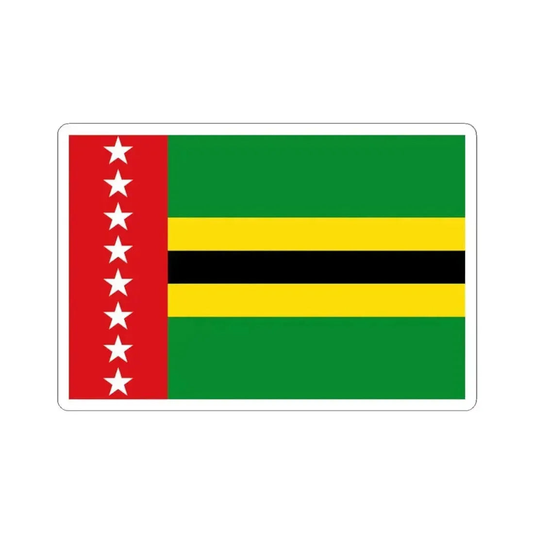 Flag of Santander Department 2004-2007 (Colombia) STICKER Vinyl Kiss-Cut Decal 4 Inch White - The Sticker Space