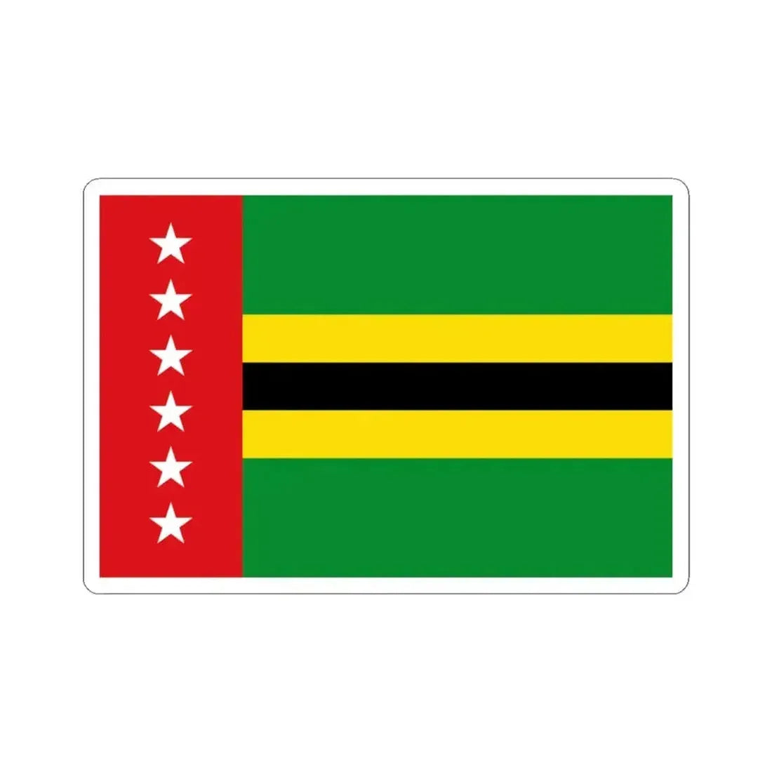 Flag of Santander Department 2008-2019 (Colombia) STICKER Vinyl Kiss-Cut Decal 3 Inch White - The Sticker Space