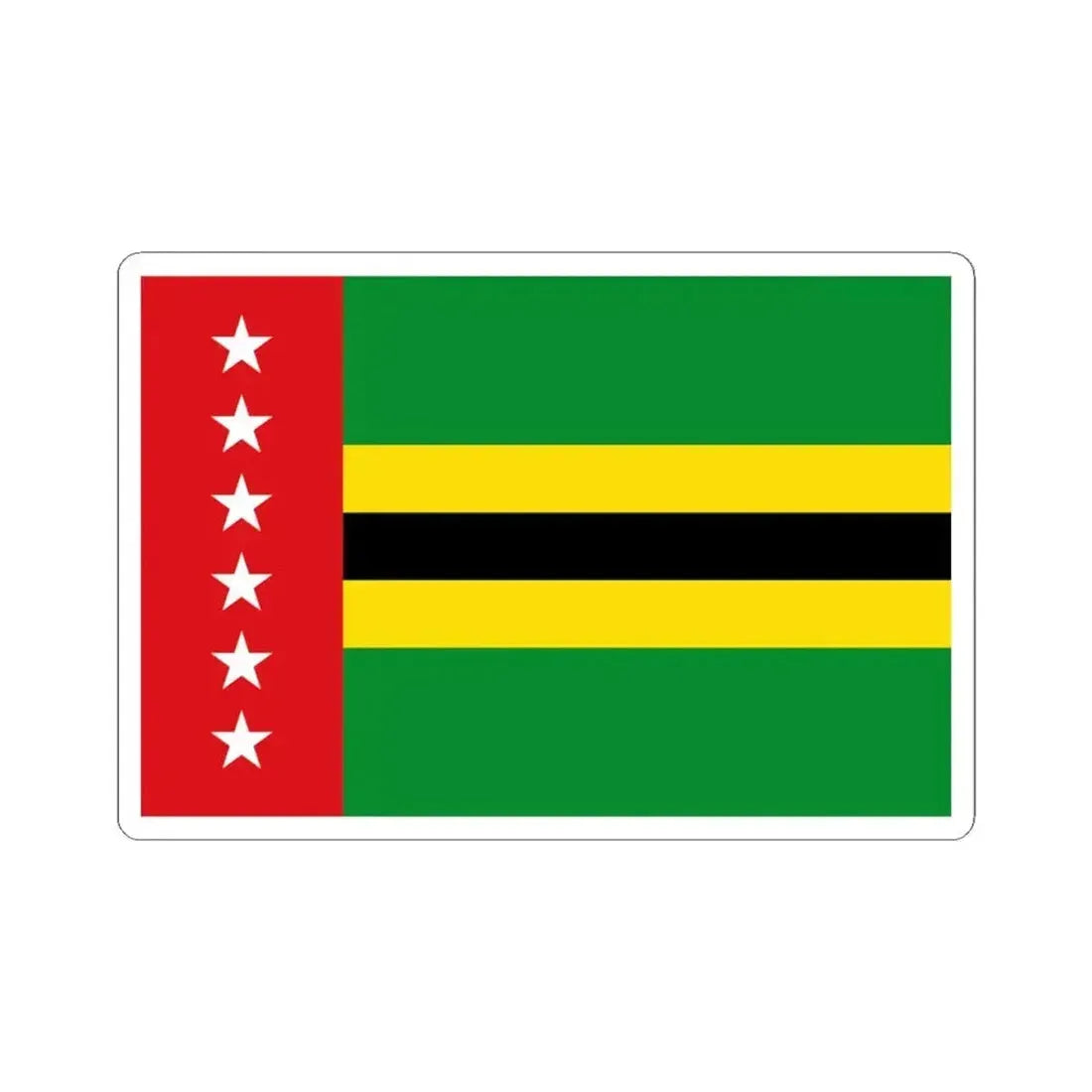 Flag of Santander Department 2008-2019 (Colombia) STICKER Vinyl Kiss-Cut Decal 4 Inch White - The Sticker Space