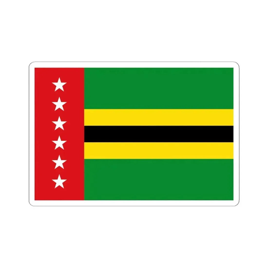 Flag of Santander Department 2008-2019 (Colombia) STICKER Vinyl Kiss-Cut Decal 6 Inch White - The Sticker Space