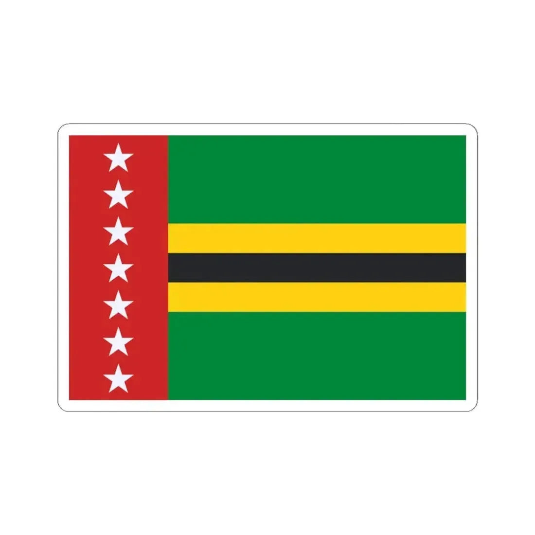 Flag of Santander Department (Colombia) STICKER Vinyl Kiss-Cut Decal 4 Inch White - The Sticker Space