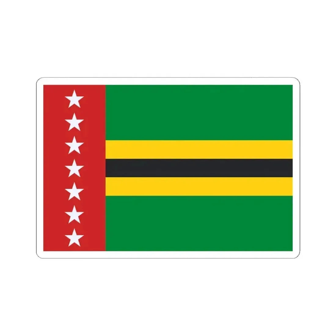 Flag of Santander Department (Colombia) STICKER Vinyl Kiss-Cut Decal 6 Inch White - The Sticker Space