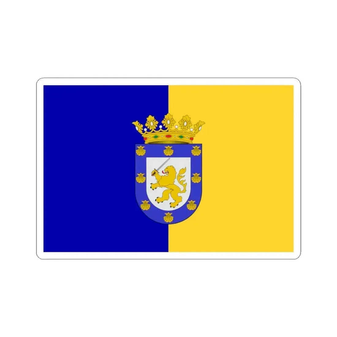 Flag of Santiago Chile (Chile) STICKER Vinyl Kiss-Cut Decal 3 Inch White - The Sticker Space