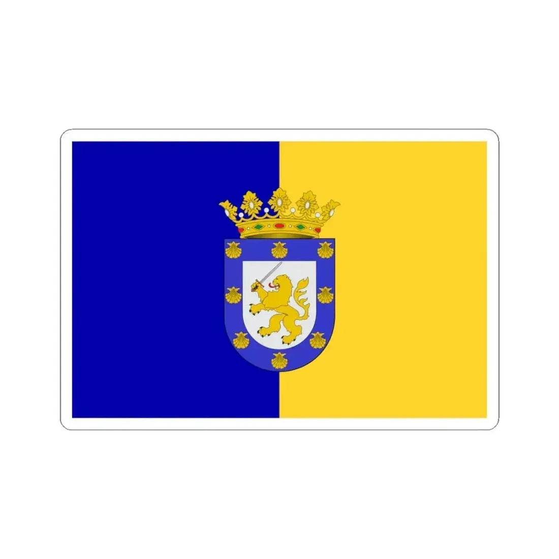 Flag of Santiago Chile (Chile) STICKER Vinyl Kiss-Cut Decal 4 Inch White - The Sticker Space