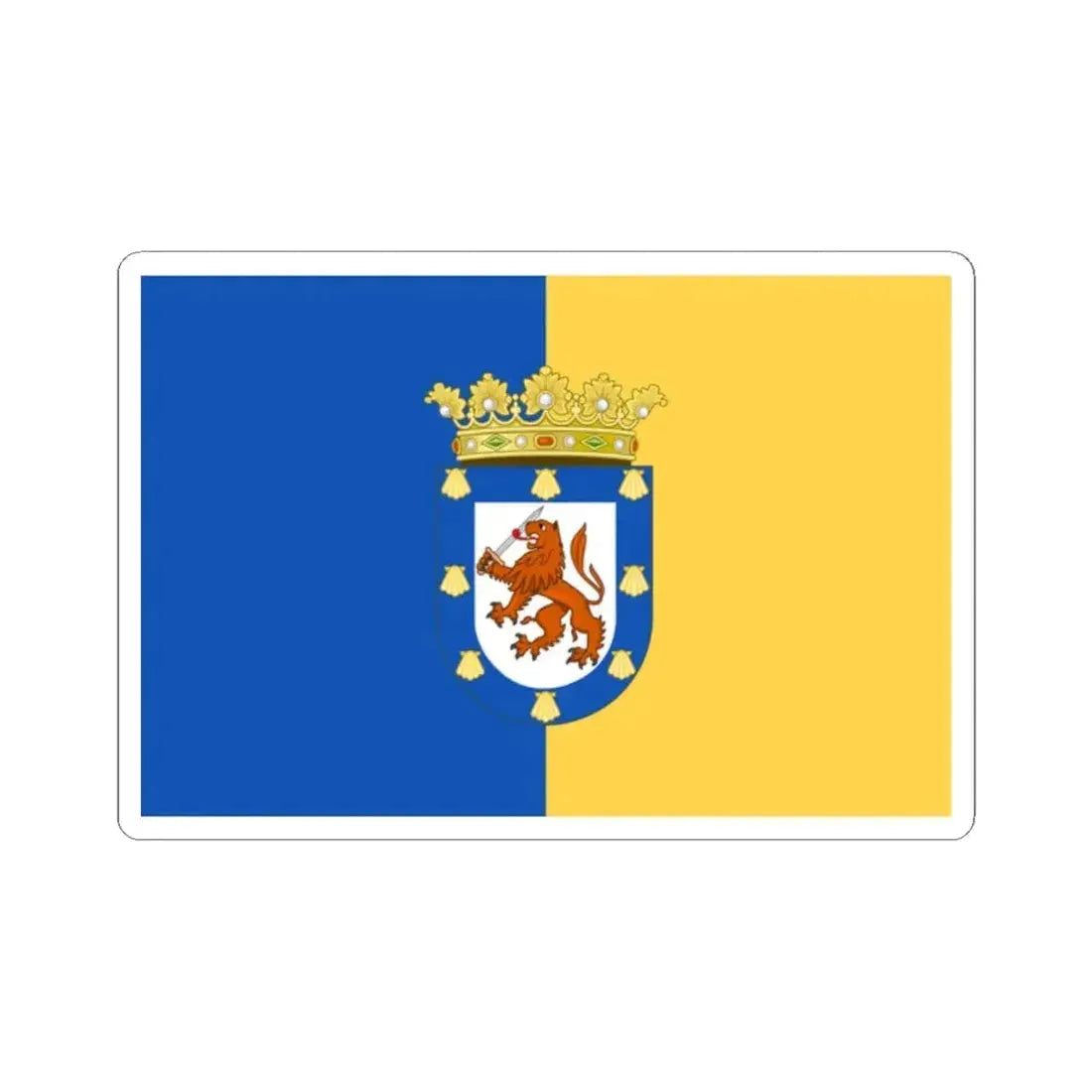Flag of Santiago de Chile (Chile) STICKER Vinyl Kiss-Cut Decal 2 Inch White - The Sticker Space