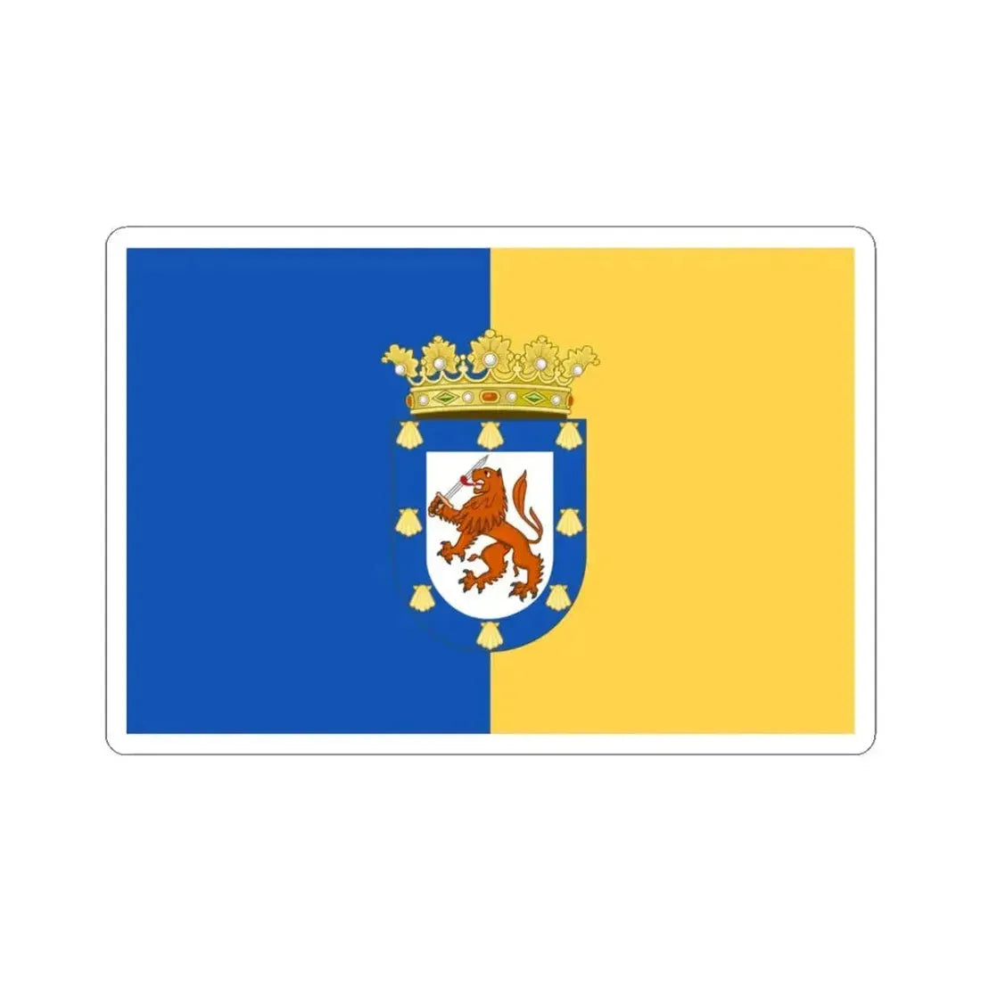 Flag of Santiago de Chile (Chile) STICKER Vinyl Kiss-Cut Decal 3 Inch White - The Sticker Space