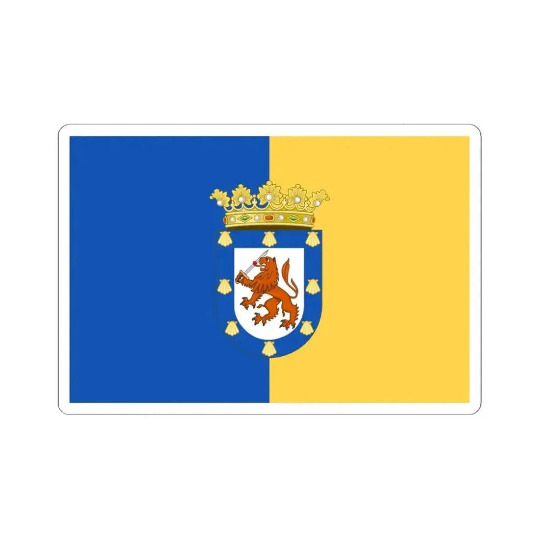 Flag of Santiago de Chile (Chile) STICKER Vinyl Kiss-Cut Decal 6 Inch White - The Sticker Space