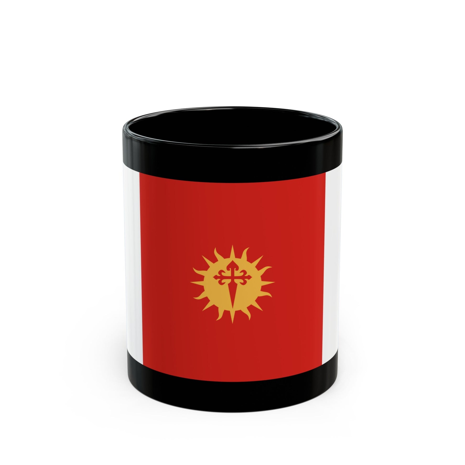 Flag of Santiago del Estero Province Argentina - Black Coffee Mug-11oz-The Sticker Space