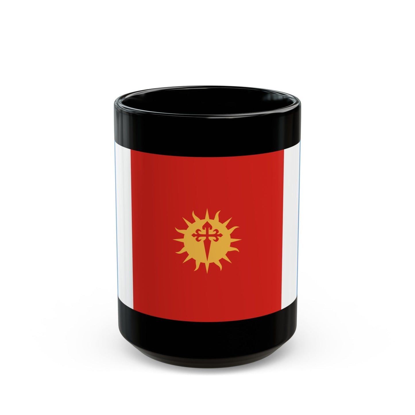 Flag of Santiago del Estero Province Argentina - Black Coffee Mug-15oz-The Sticker Space