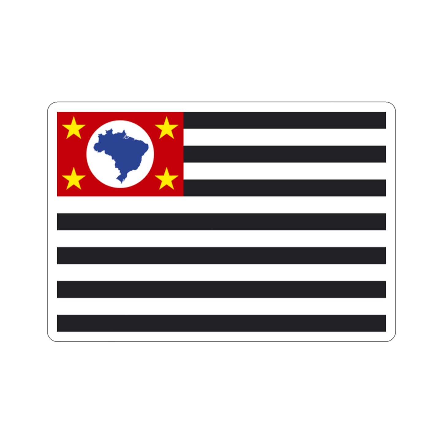 Flag of São Paulo Brazil STICKER Vinyl Die-Cut Decal-2 Inch-The Sticker Space