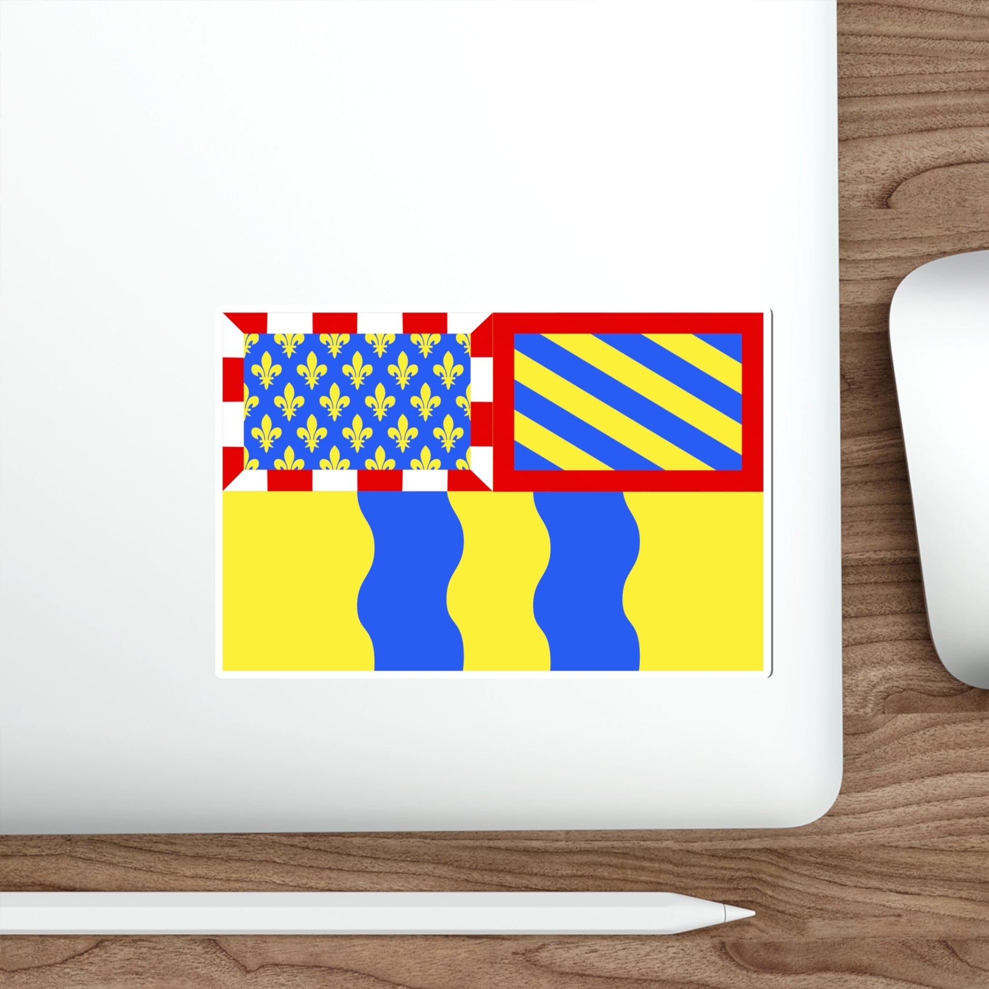 Flag of Saône et Loire France 2 STICKER Vinyl Die-Cut Decal-The Sticker Space