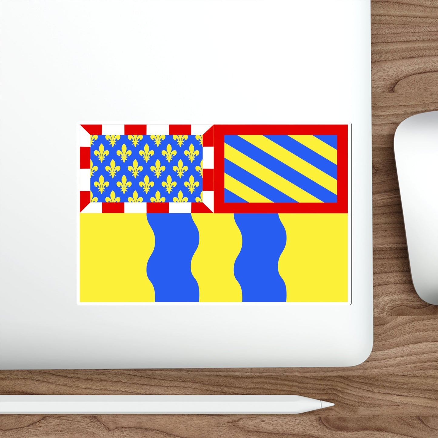 Flag of Saône et Loire France 2 STICKER Vinyl Die-Cut Decal-The Sticker Space