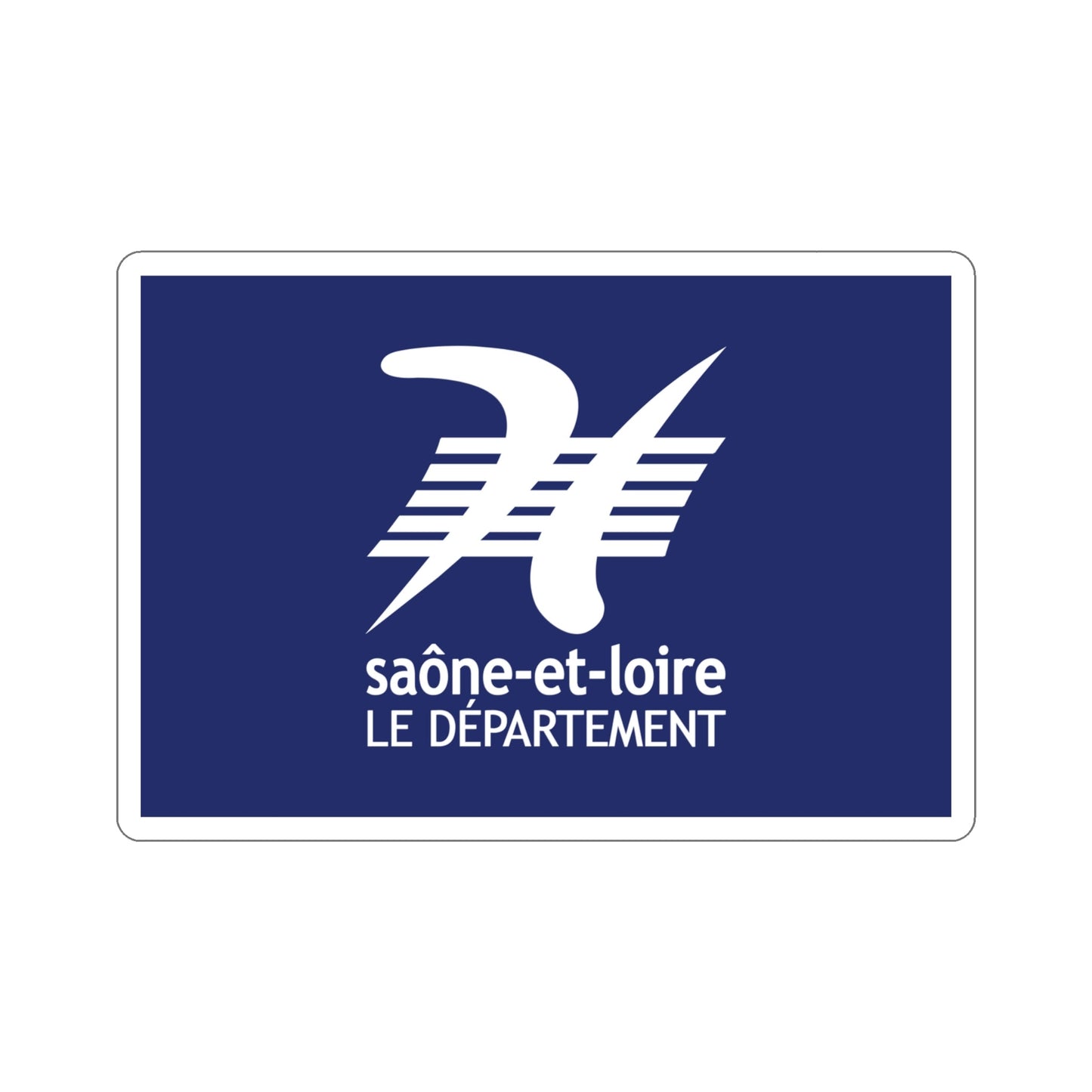 Flag of Saône et Loire France STICKER Vinyl Die-Cut Decal-4 Inch-The Sticker Space