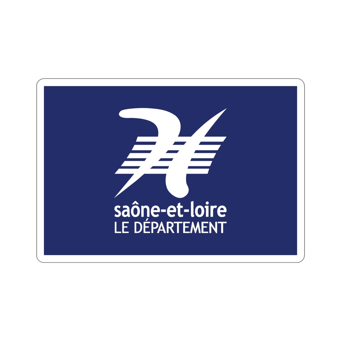 Flag of Saône et Loire France STICKER Vinyl Die-Cut Decal-5 Inch-The Sticker Space