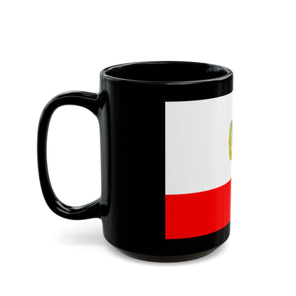 Flag of Saratov Oblast Russia - Black Coffee Mug-The Sticker Space