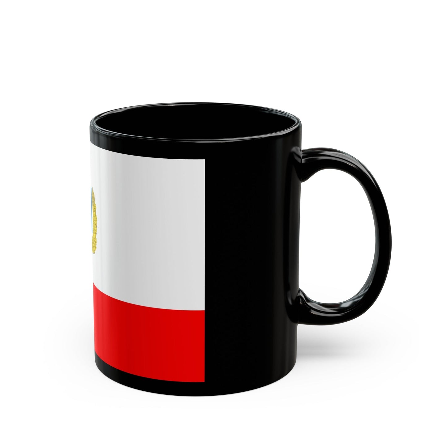 Flag of Saratov Oblast Russia - Black Coffee Mug-The Sticker Space