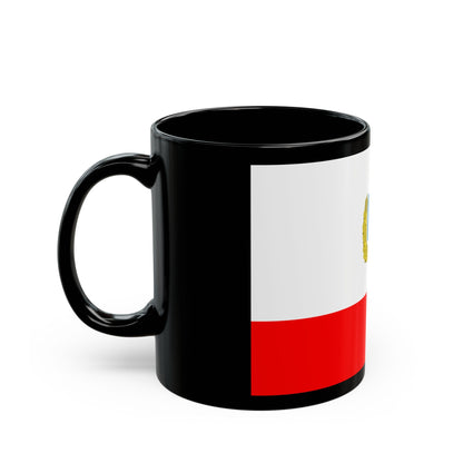 Flag of Saratov Oblast Russia - Black Coffee Mug-The Sticker Space