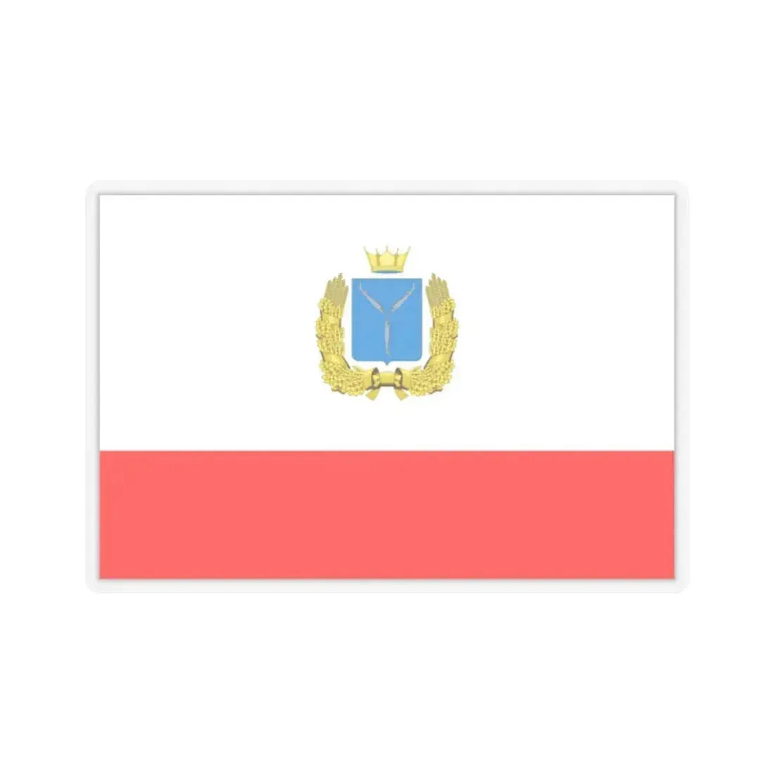 Flag of Saratov Oblast Russia - STICKER Vinyl Kiss-Cut Decal 2 Inch Transparent - The Sticker Space
