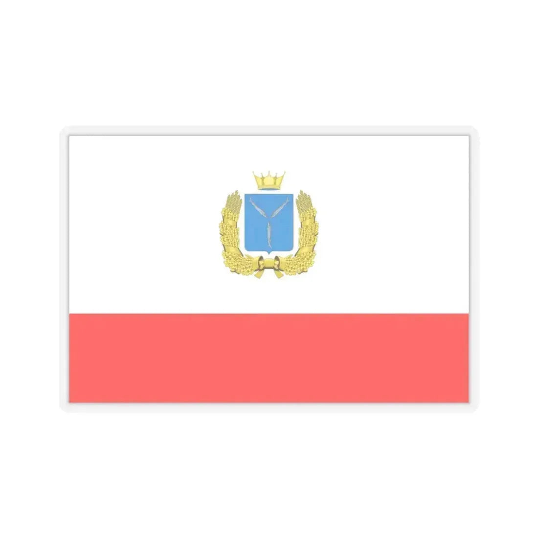Flag of Saratov Oblast Russia - STICKER Vinyl Kiss-Cut Decal 3 Inch Transparent - The Sticker Space