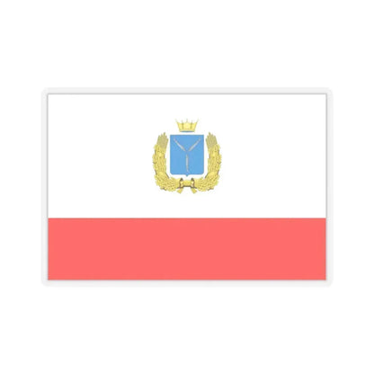 Flag of Saratov Oblast Russia - STICKER Vinyl Kiss-Cut Decal 3 Inch Transparent - The Sticker Space
