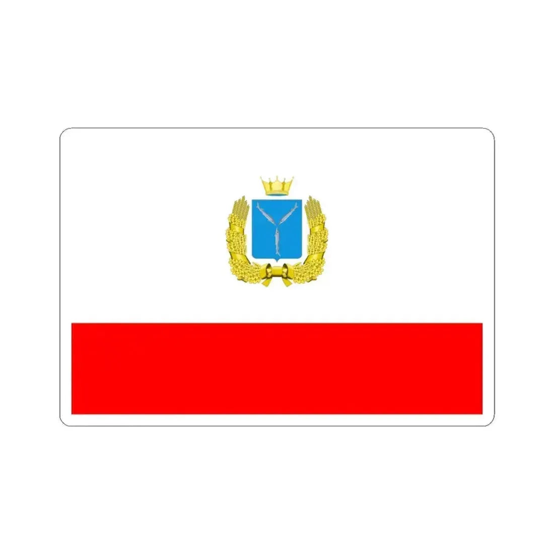 Flag of Saratov Oblast Russia - STICKER Vinyl Kiss-Cut Decal 3 Inch White - The Sticker Space
