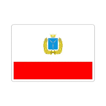 Flag of Saratov Oblast Russia - STICKER Vinyl Kiss-Cut Decal 3 Inch White - The Sticker Space