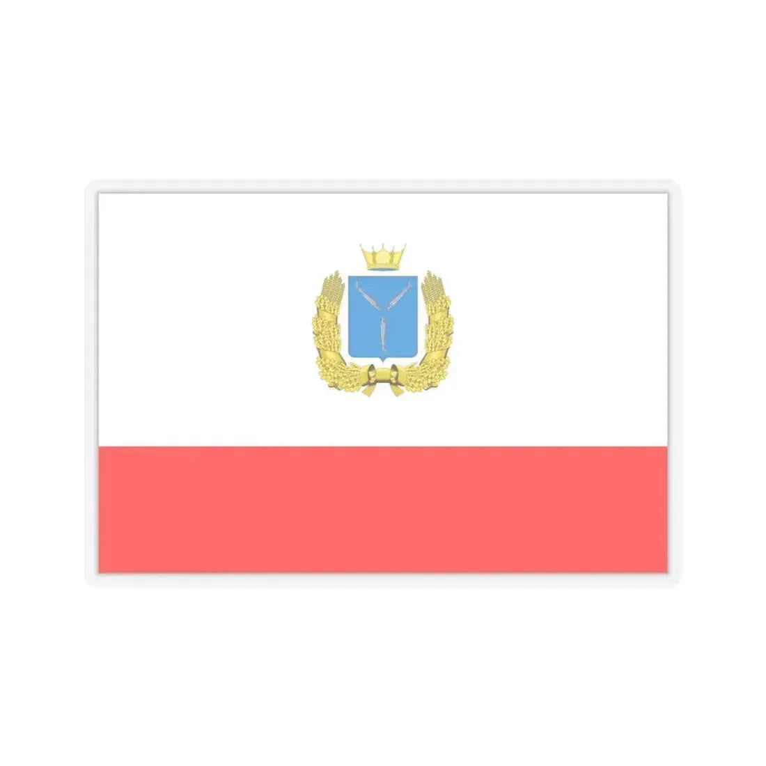 Flag of Saratov Oblast Russia - STICKER Vinyl Kiss-Cut Decal 4 Inch Transparent - The Sticker Space