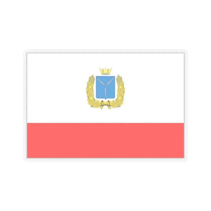 Flag of Saratov Oblast Russia - STICKER Vinyl Kiss-Cut Decal 4 Inch Transparent - The Sticker Space