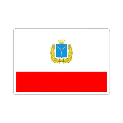 Flag of Saratov Oblast Russia - STICKER Vinyl Kiss-Cut Decal 4 Inch White - The Sticker Space