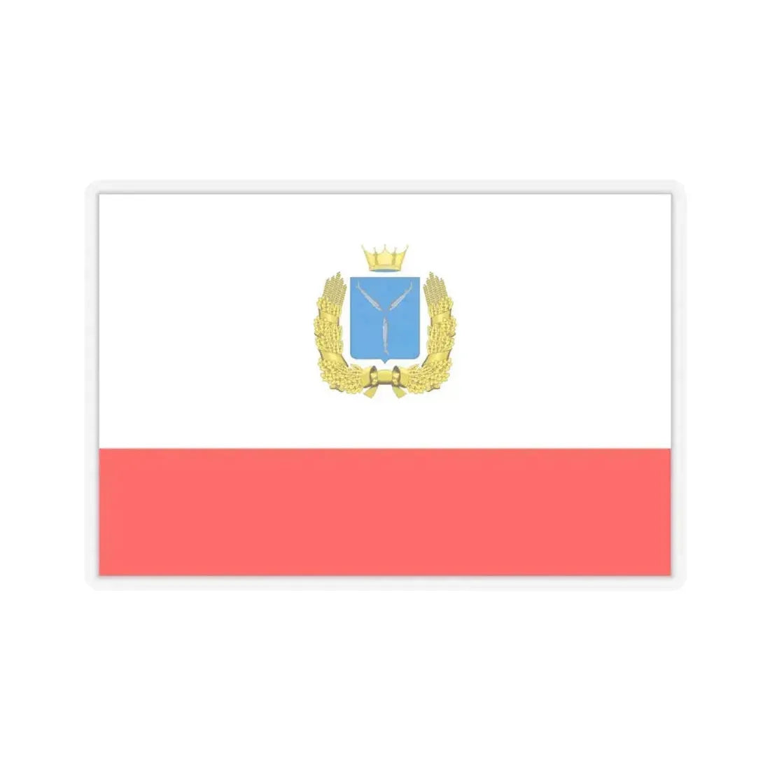 Flag of Saratov Oblast Russia - STICKER Vinyl Kiss-Cut Decal 6 Inch Transparent - The Sticker Space