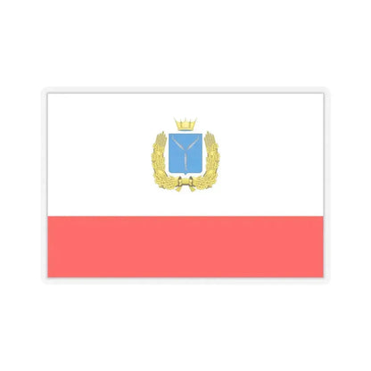Flag of Saratov Oblast Russia - STICKER Vinyl Kiss-Cut Decal 6 Inch Transparent - The Sticker Space