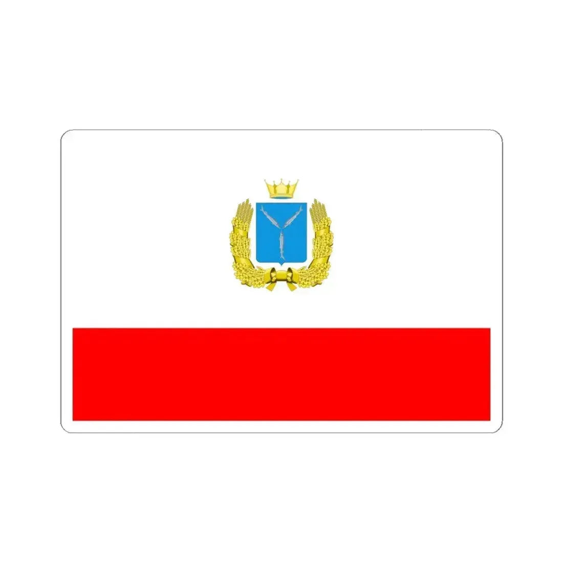 Flag of Saratov Oblast Russia - STICKER Vinyl Kiss-Cut Decal 6 Inch White - The Sticker Space