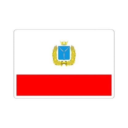 Flag of Saratov Oblast Russia - STICKER Vinyl Kiss-Cut Decal 6 Inch White - The Sticker Space