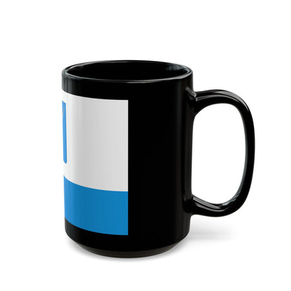 Flag of Saratov Russia - Black Coffee Mug-The Sticker Space