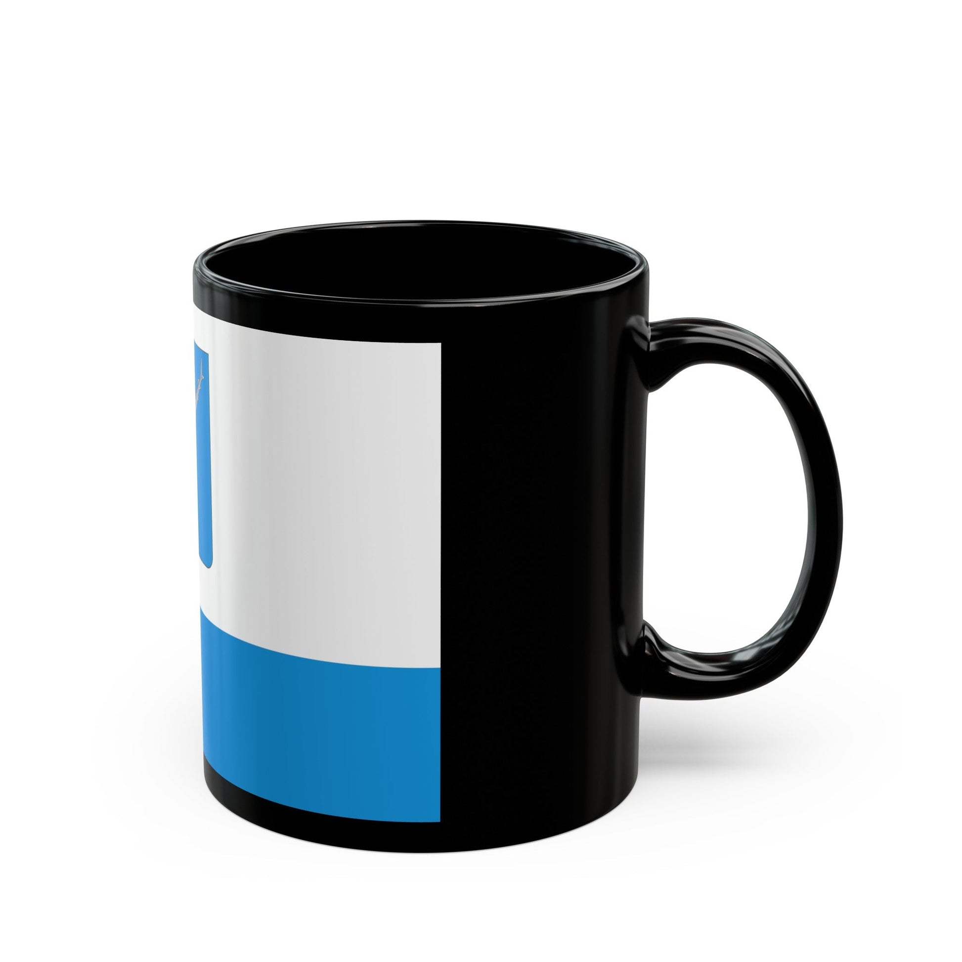 Flag of Saratov Russia - Black Coffee Mug-The Sticker Space