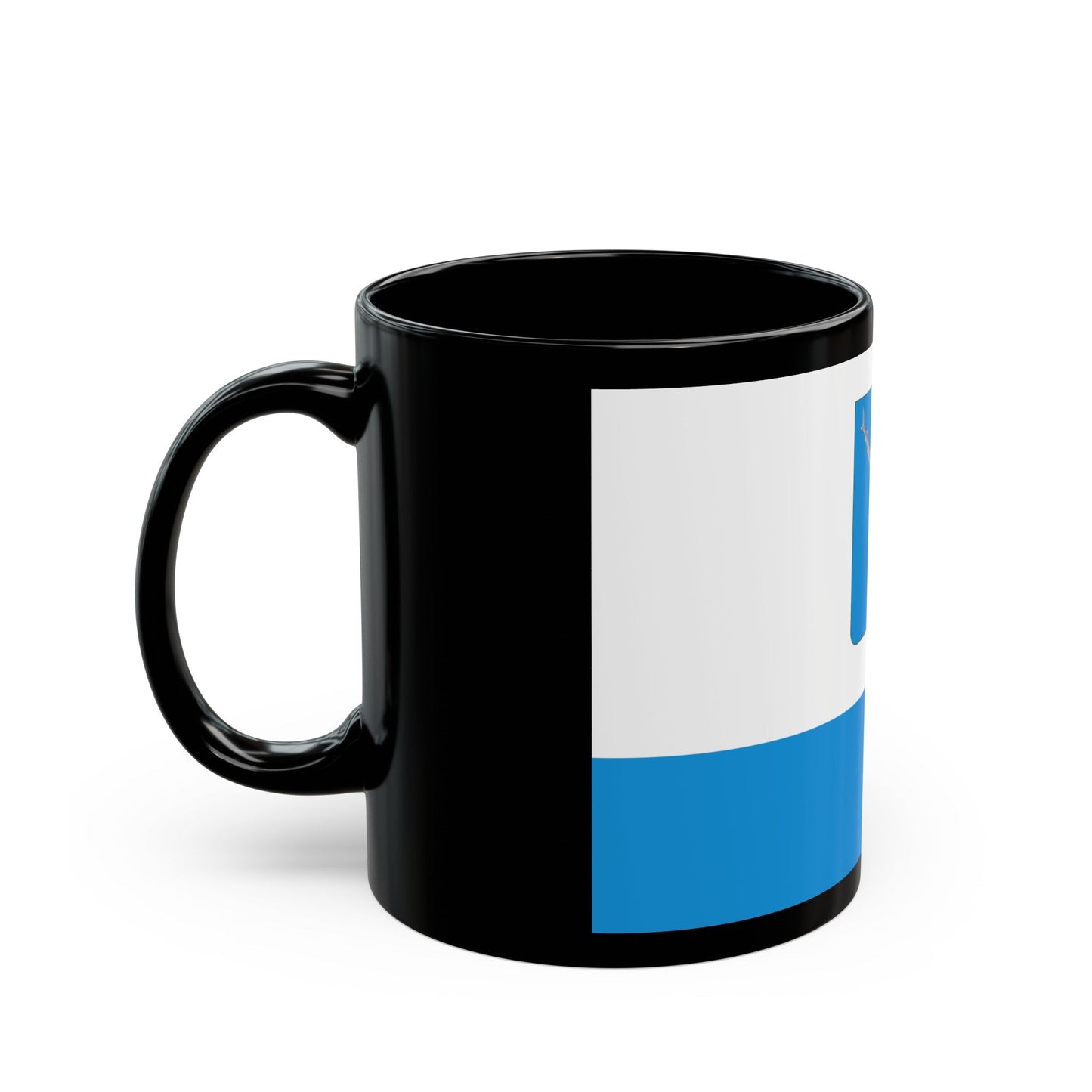 Flag of Saratov Russia - Black Coffee Mug-The Sticker Space