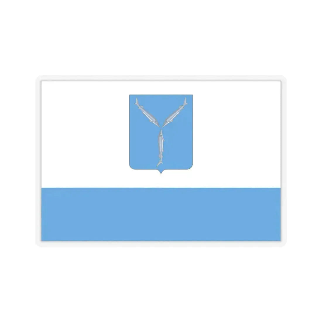 Flag of Saratov Russia - STICKER Vinyl Kiss-Cut Decal 3 Inch Transparent - The Sticker Space