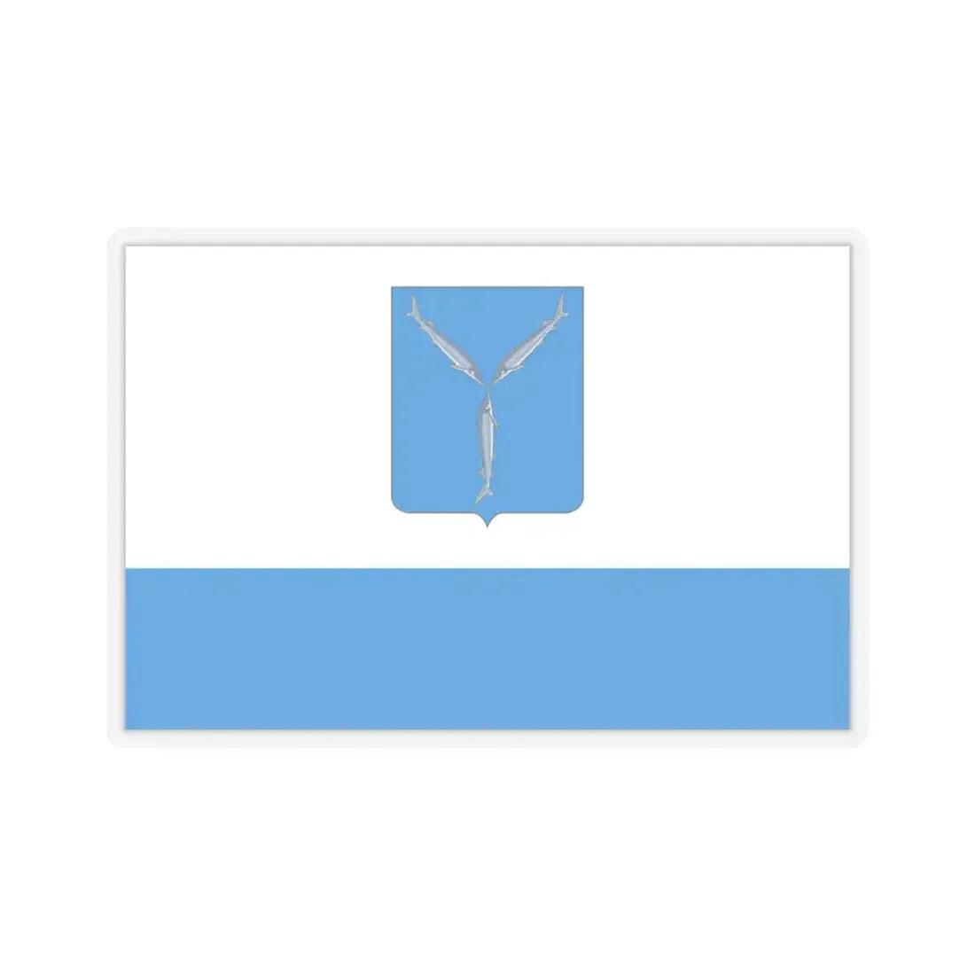 Flag of Saratov Russia - STICKER Vinyl Kiss-Cut Decal 4 Inch Transparent - The Sticker Space