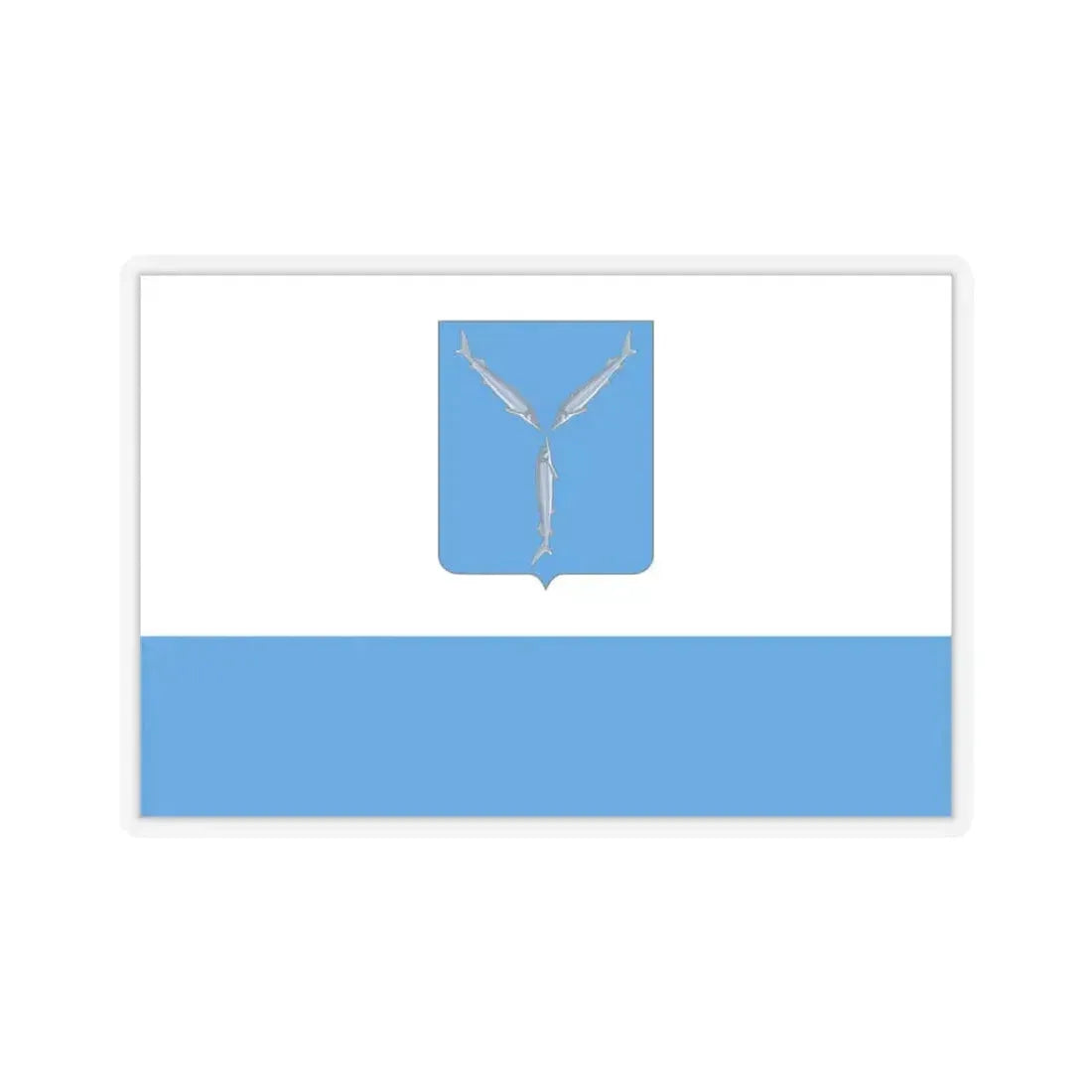 Flag of Saratov Russia - STICKER Vinyl Kiss-Cut Decal 6 Inch Transparent - The Sticker Space