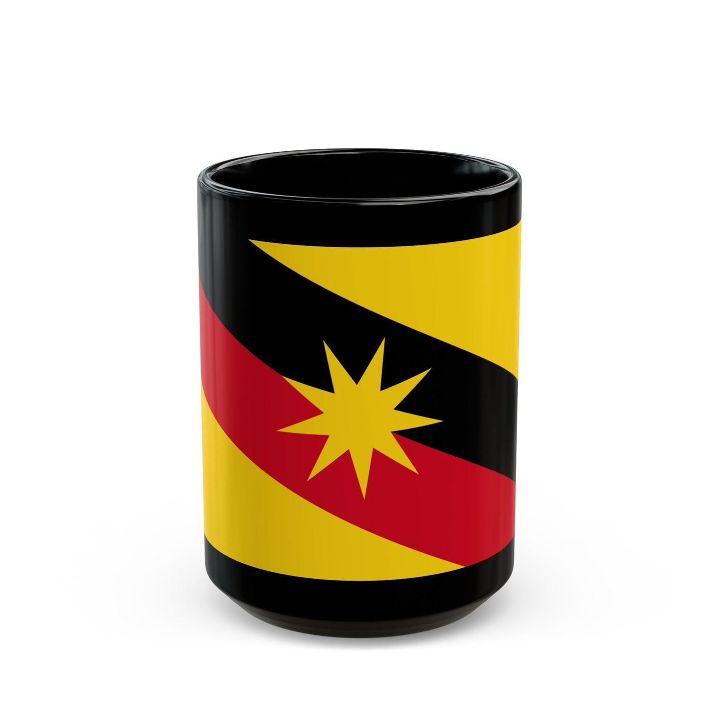 Flag of Sarawak Malaysia - Black Coffee Mug-15oz-The Sticker Space