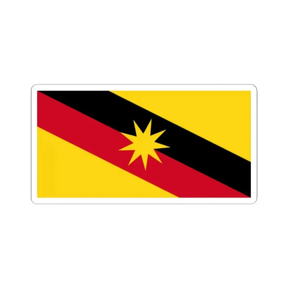 Flag of Sarawak Malaysia - STICKER Vinyl Kiss-Cut Decal 2 Inch White - The Sticker Space