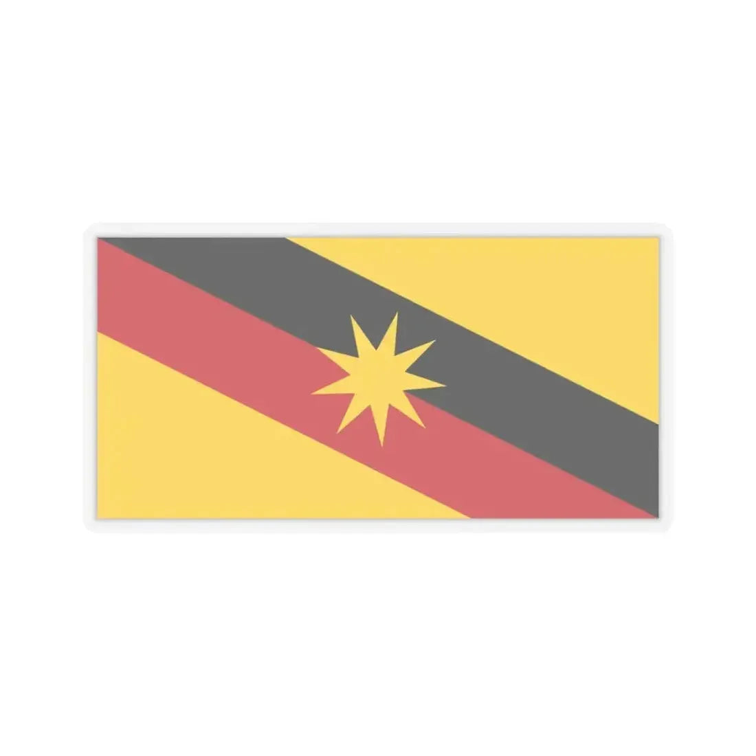 Flag of Sarawak Malaysia - STICKER Vinyl Kiss-Cut Decal 3 Inch Transparent - The Sticker Space