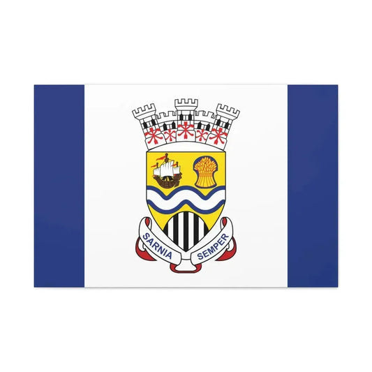 Flag of Sarnia Ontario Canada - Canvas Wall Art 36" x 24" 1.25" - The Sticker Space