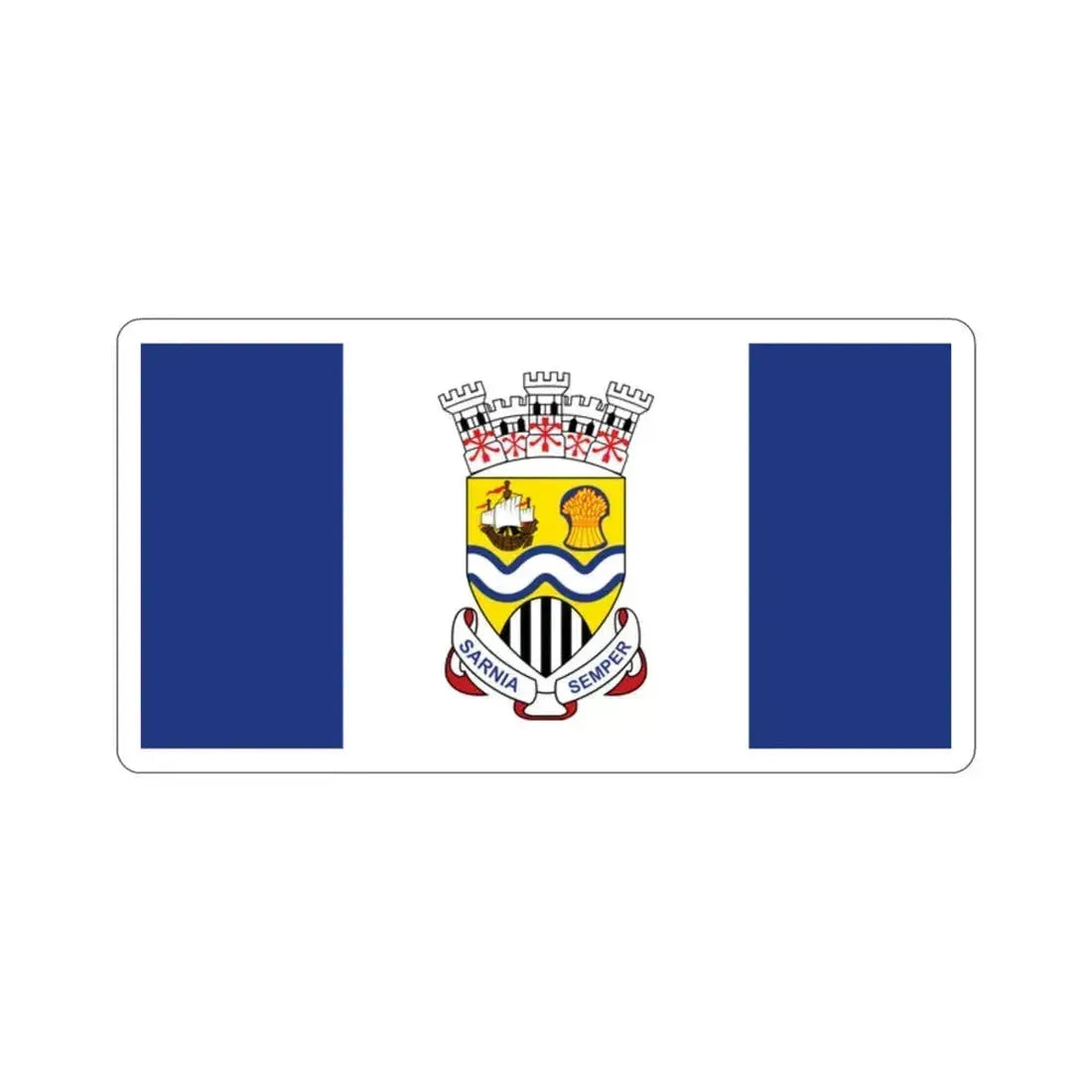 Flag of Sarnia Ontario Canada STICKER Vinyl Die-Cut Decal 2 Inch - The Sticker Space