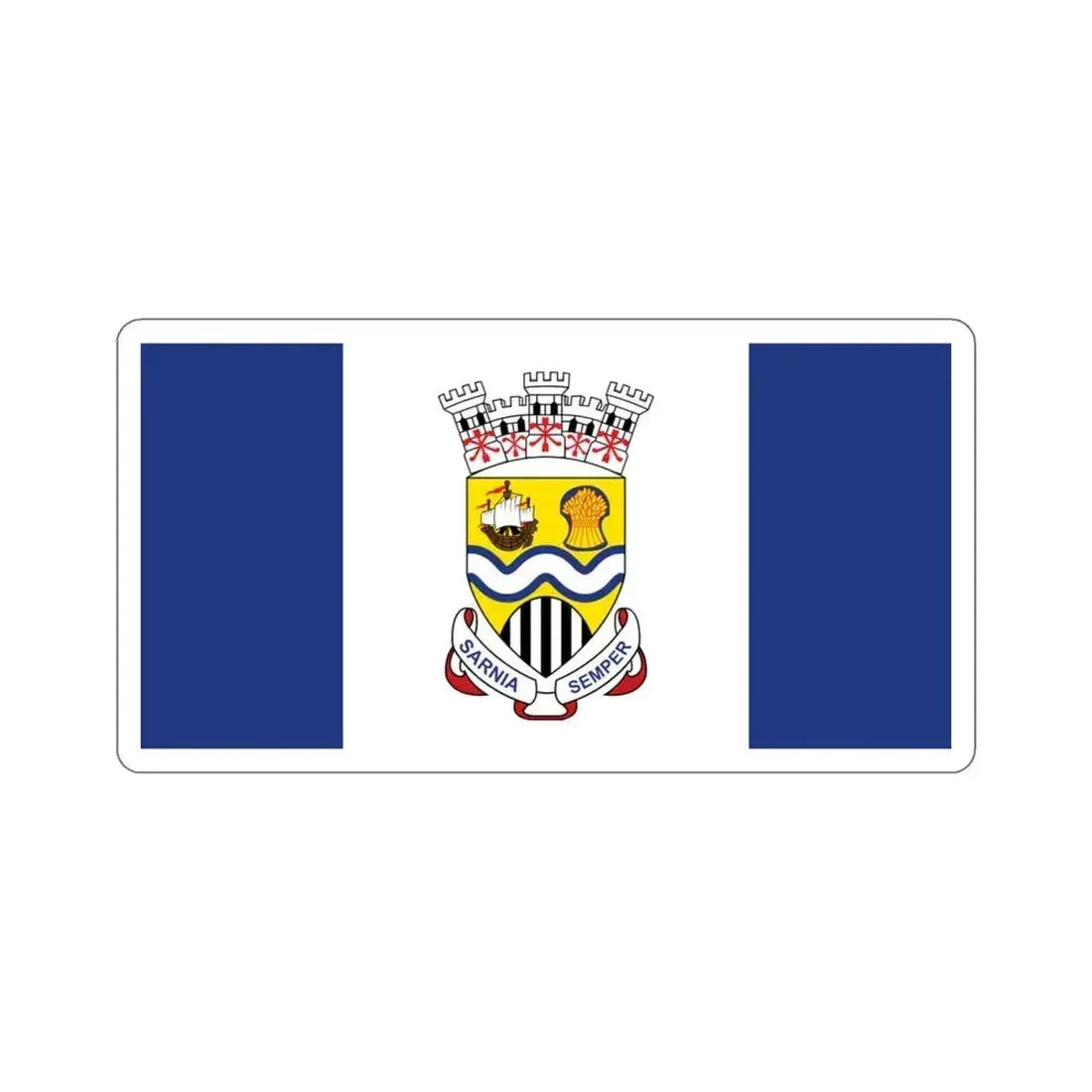 Flag of Sarnia Ontario Canada STICKER Vinyl Die-Cut Decal 3 Inch - The Sticker Space