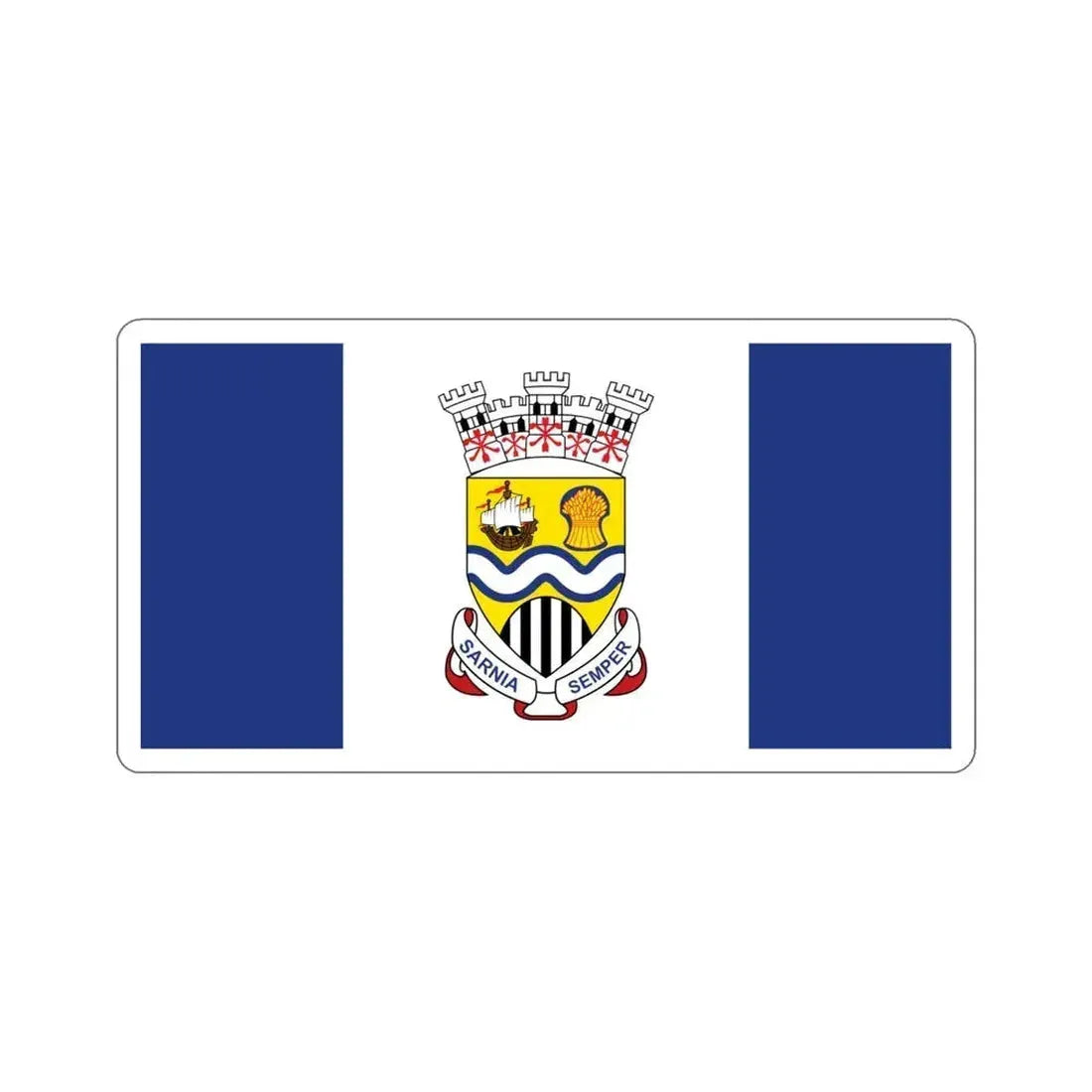 Flag of Sarnia Ontario Canada STICKER Vinyl Die-Cut Decal 4 Inch - The Sticker Space