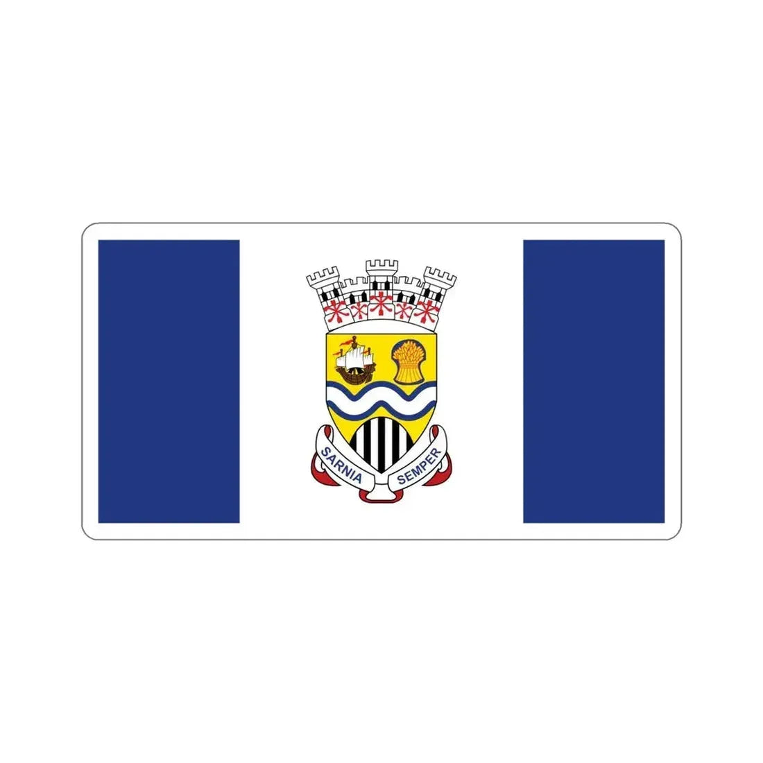 Flag of Sarnia Ontario Canada STICKER Vinyl Die-Cut Decal - The Sticker Space