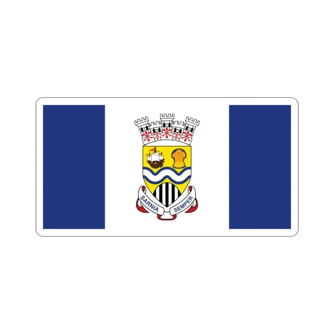 Flag of Sarnia Ontario Canada STICKER Vinyl Die-Cut Decal - The Sticker Space