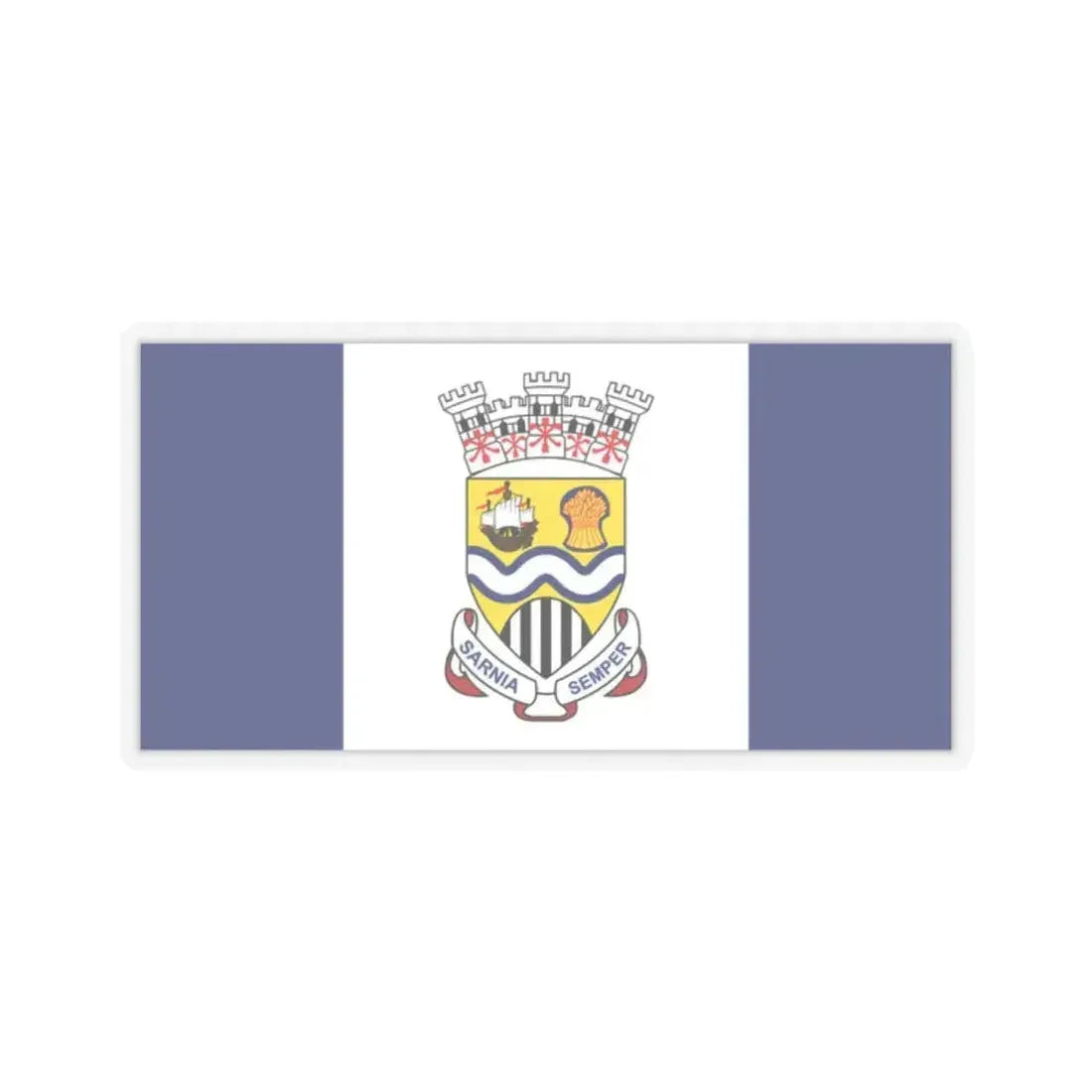 Flag of Sarnia Ontario Canada - STICKER Vinyl Kiss-Cut Decal 2 Inch Transparent - The Sticker Space